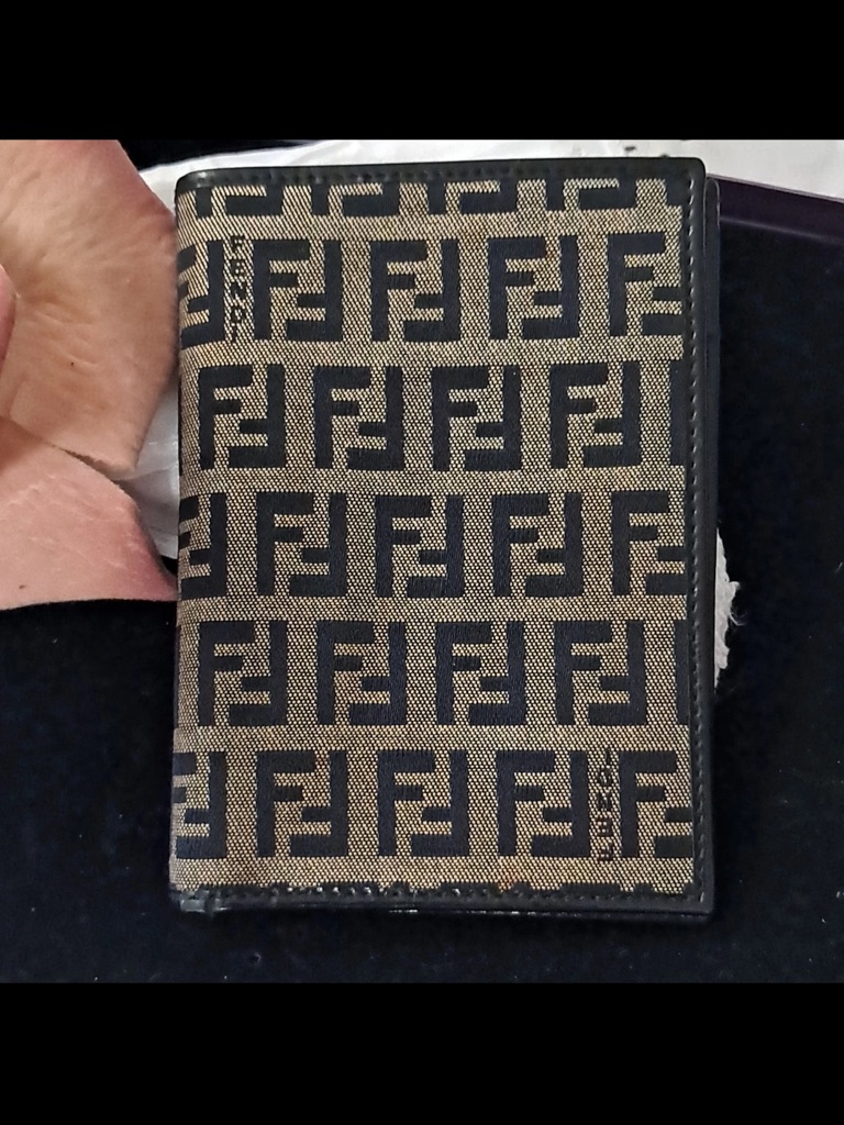 Authentic Fendi Brown And Black Ff Logo Wallet - Excellent